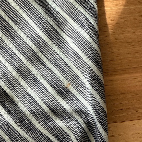 Talbots Pull-on Striped A-line 100% Cotton Shirt Size M Heather gray /blue - Picture 9 of 9